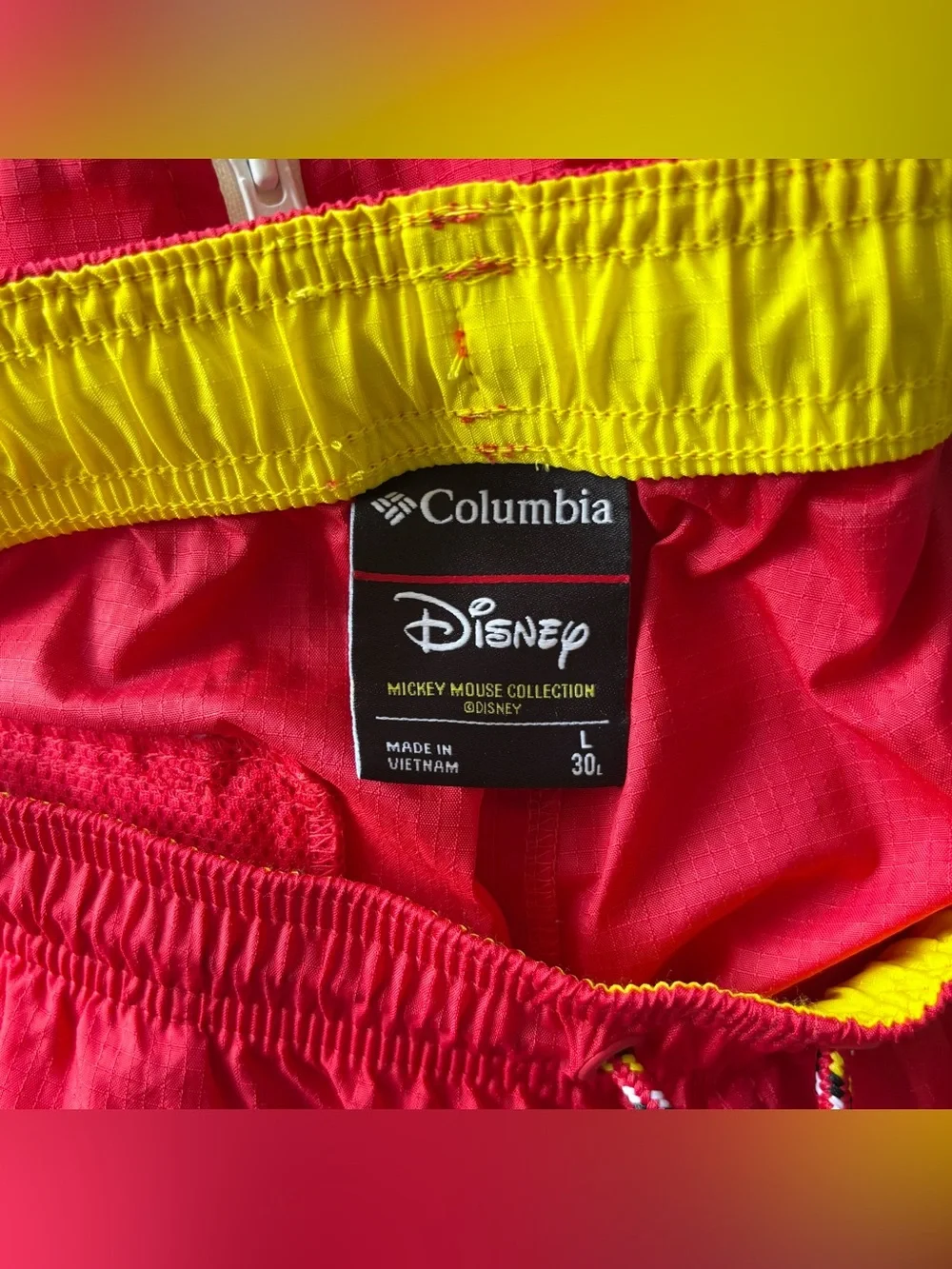 Columbia Disney Track Suit Mickey Mouse Santa Ana Packable Anorak Set M/L
